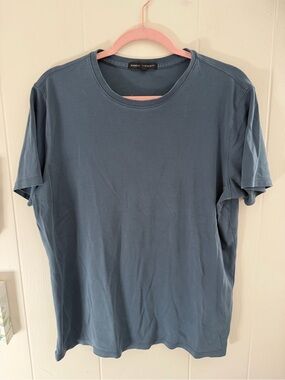 Robert Barakett Men’s Large Pima Cotton Crewneck T-Shirt Night Teal